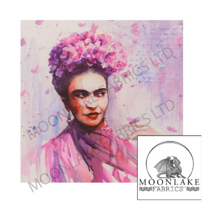 MOONLAKE FABRICS Mexico Frida Kahlo watercolour 100% Light Cotton or Polyester