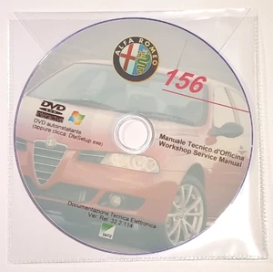 DVD MANUALE OFFICINA ALFA ROMEO 156 1.6-1.8-2.0 2.5-V6 1.9-2.4JTD 3.2-V6 2.0JTS* - Foto 1 di 8