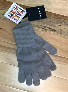 Trouve Gloves Women's One Size Gray Stretch Knit New - Picture 1 of 3
