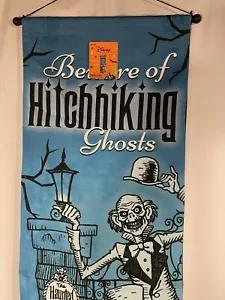 NEW Halloween Disney Haunted Mansion Beware of Hitchhiking Ghosts Hanging Banner - Picture 1 of 5