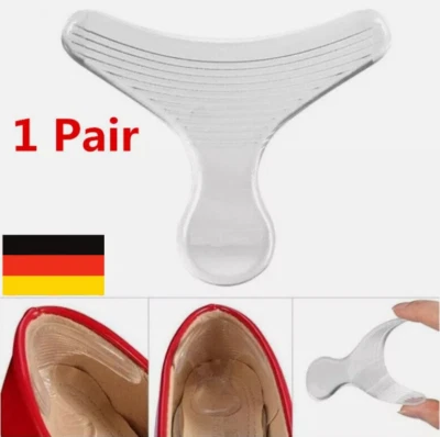 1Pair Silicone Heel Shoe Pads Inserts Insoles Liner Gel Cushion Shoe Handles -. - Image 1 of 4