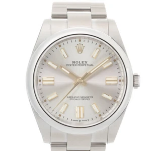 ROLEX Oyster Perpetual 41 124300 Argento Garanzia 2023 Scatola/Carta - Foto 1 di 24