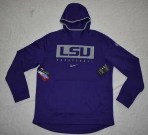 Felpa con cappuccio uomo Nike LSU Tigers basket riflettori AT5843 547 viola nuova con etichette - Foto 1 di 2