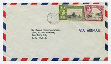 JAMAICA 1955 ?? Air Mail Cover Kingston to New York USA