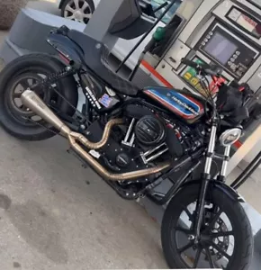 Custom Exhaust Pipe 2 Into 1 Harley Davidson Sportster 883 1200 48 2004-2020 - Foto 1 di 3