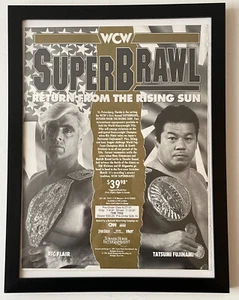 Vintage WCW First SuperBrawl 1991 Video Store VHS Ad Promo Poster 9x12 RARE - Picture 1 of 5