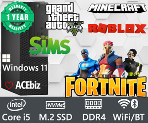 Gaming PC HDMI SSD i7 WiFi BT Desktop Computer Fortnite Roblox Minecraft  Sims