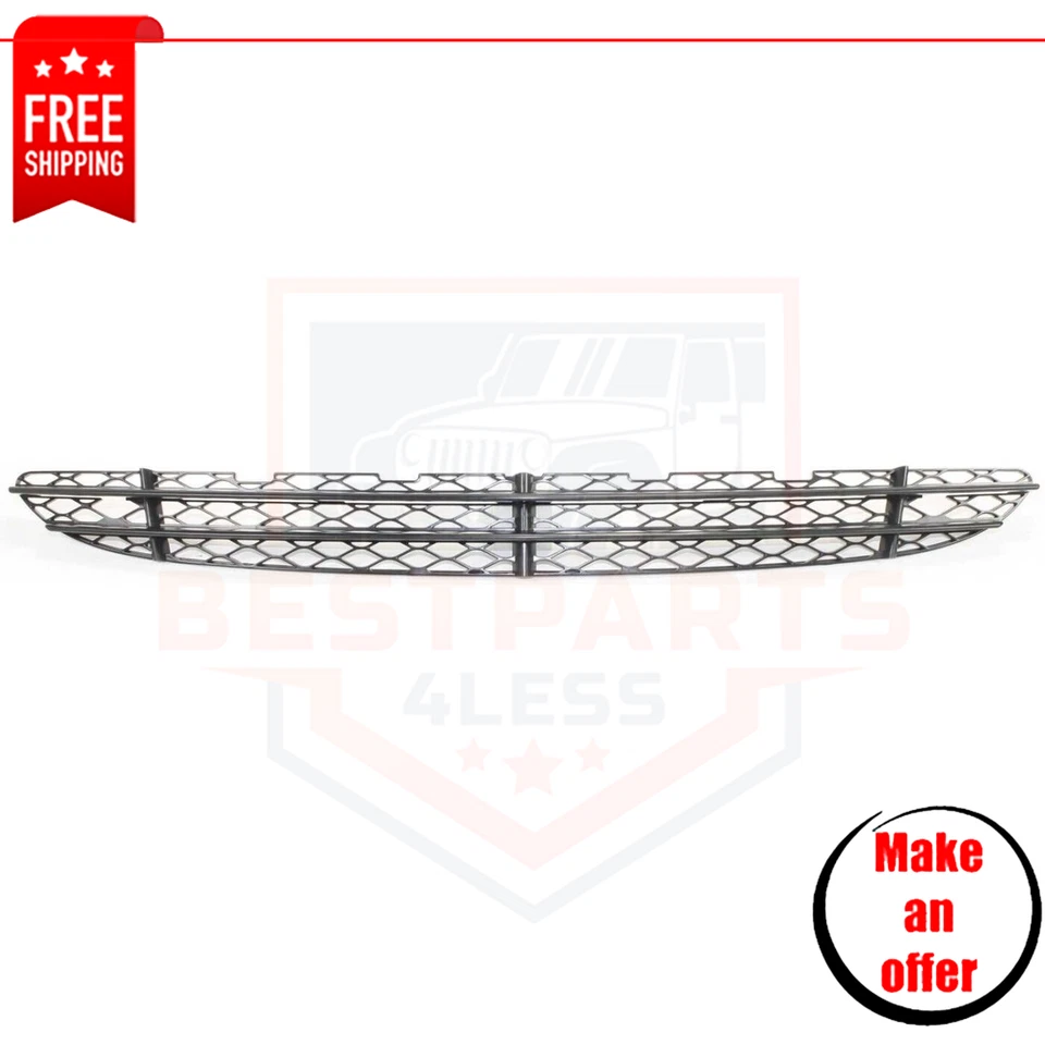 Front Bumper Grille black plastic for 2003-2006 Mercedes S430/S500 4Matic, Base - Imagem 1 de 4