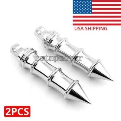 Clavijas de pie de montaje macho cromadas para motocicleta Harley-Davidson Sportster XL 883 1200 Foto 1 de 4