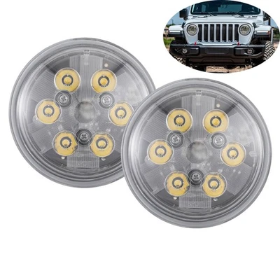 2x PAR36 4.5" Round Spot LED Conversion Headlight Bulb 5300K Tractors Off-road Foto 1 de 4