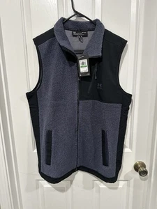 UNDER ARMOUR MEN'S UA MISSION BOUCLE VEST 1366096-Black/Purple SIZE LARGE NEW - Picture 1 of 8