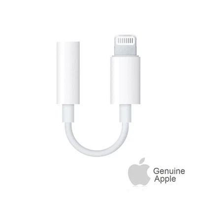 Apple Lightning to 3.5 mm Headphone Jack Adapter Original OEM iPhone 8+ X 11 12 - Image 1 of 4
