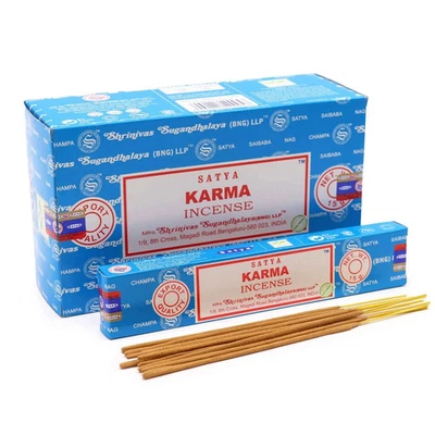Satya Karma Incense Sticks Agarbatti Pack of 12X15g Each 180 Incense Sticks - Image 1 of 4