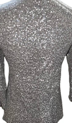 $1295 M DONNA KARAN Etiqueta Negra Colección Mano Lentejuelas Cárdigan Suéter M Foto 1 de 4
