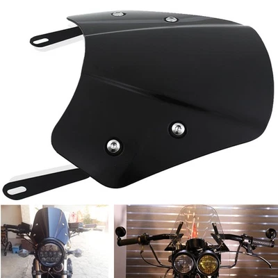 Universal 5"-7" Round Headlight Fairing Windshield Fit for Harley Honda Suzuki - Image 1 of 4