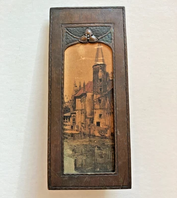Studio Signed  Arts & Crafts Deco Copper Picture Frame - Image 1 of 4