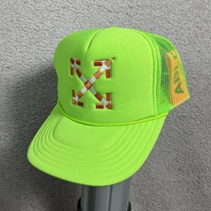 Cappello camionista bianco sporco berretto snapback verde figure del discorso Virgilio Abloh MCA - Foto 1 di 22