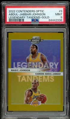 Contenders Optic 2022 Magic Johnson Kareem Abdul-Jabbar Legend. Tándems oro/10 Foto 1 de 2