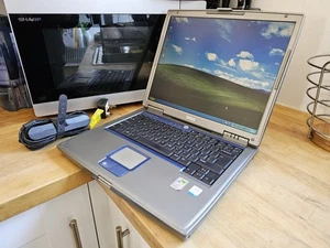 Retro Dell Inspiron 510M 15.1" 80GB HDD 512 RAM Windows XP Laptop  w/ Battery OK - Picture 1 of 22