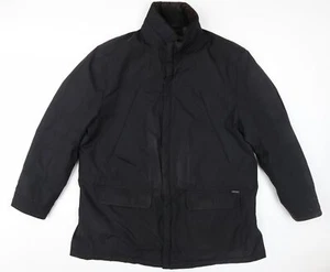 Marks and Spencer Men's Black Overcoat, L, Waterproof - Picture 1 of 12