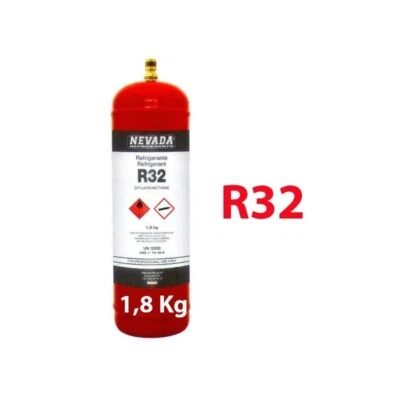 1x BOUTEILLE GAZ RÉFRIGÉRANT R32- 2300 ml (Poids net 1800 g) RECHARGEABLE - Image 1 of 2