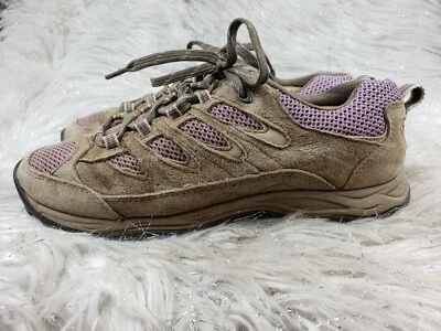 EDDIE BAUER Hiking Trail Boots Shoes Brown Suede Womens Size 9.5 Style 0179-088 - Image 1 of 4