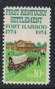 Scott 1542- First Kentucky Settlement, Fort Harrod- MNH 10c 1974- unused mint - Picture 1 of 1