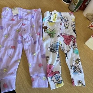 2pair 18month Disney Princess Leggings In Yel Bag - Picture 1 of 3