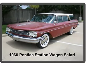 1960 Pontiac Kombi Safari Kühlschrank Kühlschrank/Werkzeugkiste Magnet - Bild 1 von 1