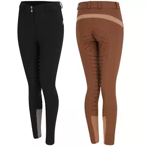Damen-Reit-Leggings Tasche Vollsilikon-Griff Hosen zum Anziehen - Bild 1 von 9