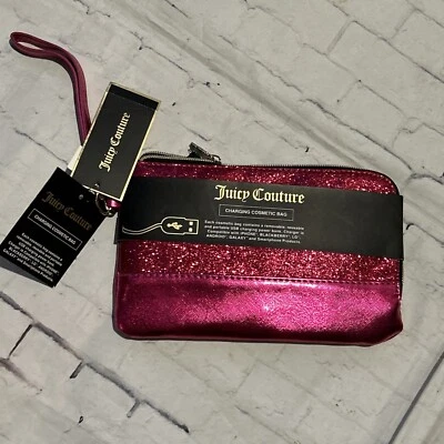 Bolsa para lápices de maquillaje Juicy Couture rosa bolsa de cosméticos de carga nueva con etiquetas Foto 1 de 4