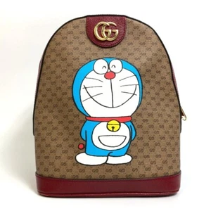 GUCCI 647816 GG Supreme Doraemon x GUCCI Small Backpack PVC/Leather Beige x Red - Bild 1 von 16