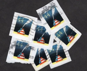 100+ #4496 Patriotic Inkwell & Quill Stamps, 44 cent, Used, On Paper - Picture 1 of 1