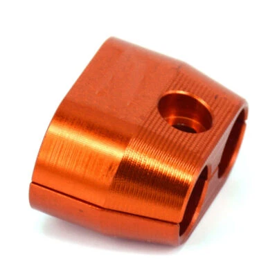 Soporte de abrazadera de manguera de líneas de freno naranja aluminio compatible con KTM 250 XCF 2007-2016 Foto 1 de 4
