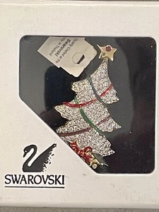 Swarovski Crystal Christmas Tree Pin / Brooch With Original Box - Picture 1 of 10