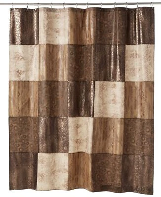 Zambia Collection Shower Curtain Chocolate 72.00" X 70. - Image 1 of 4