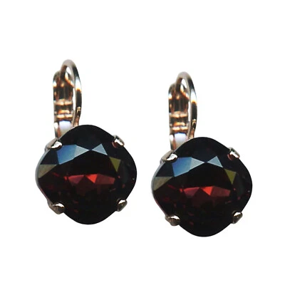 Mariana Earrings Luxurious Burgundy Austrian Crystals My Treasures Coll. - Image 1 of 3