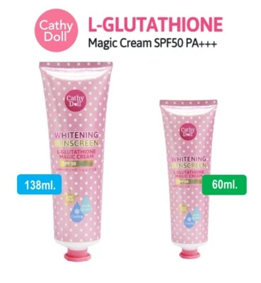 Cathy Doll L-Glutathione Magic Cream SPF50 PA+++ Sunscreen Tone Up 60ml or 138ml - Image 1 of 4