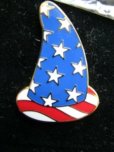 Pin 22391 WDW - Sombrero de Hechicero Patriótico Exclusivo del Elenco EE. UU. DISNEY LE - Imagen 1 de 1