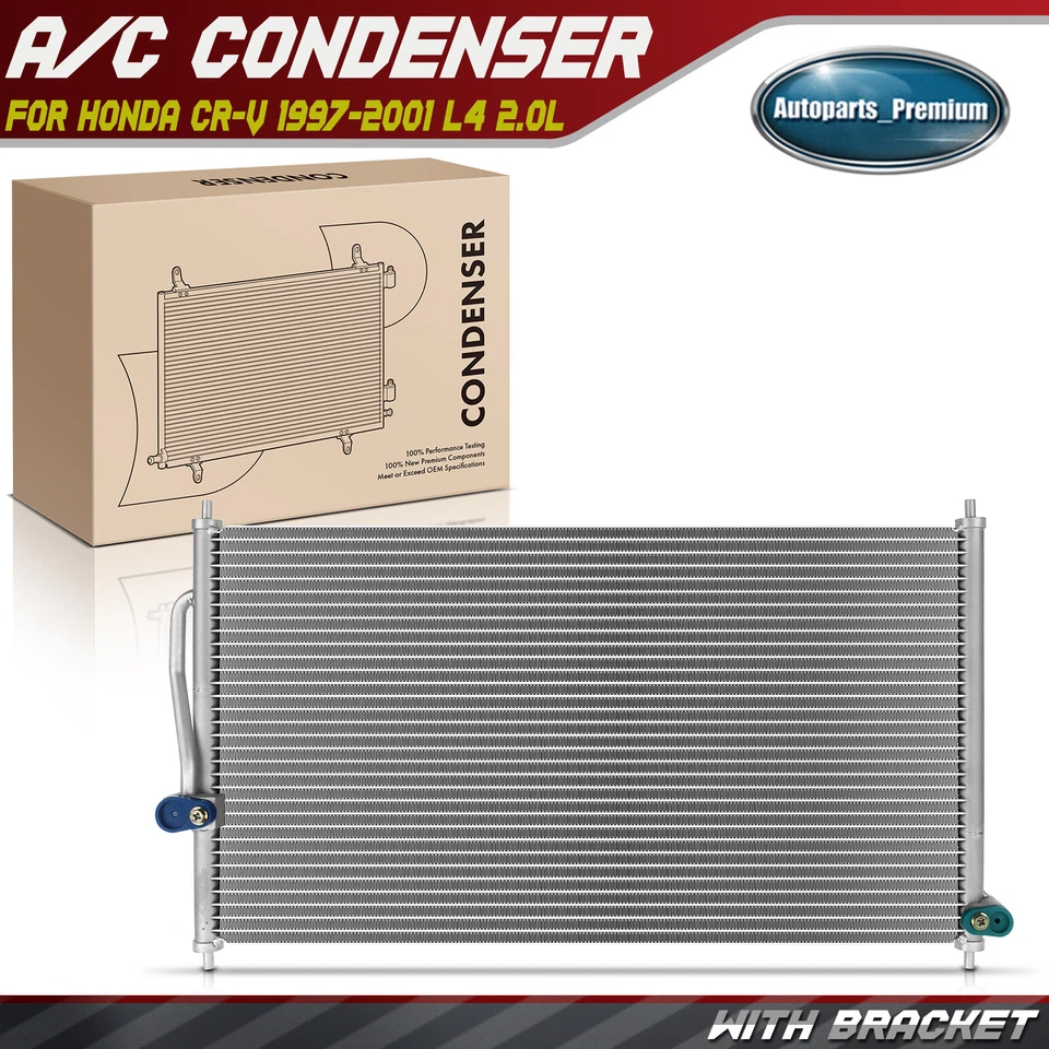 A/C Air Conditioning Condenser for Honda CR-V 1997-2001 Acura Integra 1994-2001 - Image 1 of 4