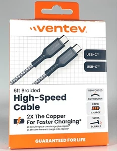 For Apple iPhone 15 16 & Samsung Galaxy 6ft USB-C to USB-C Braided Cable - Picture 1 of 2