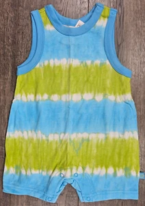 Baby Boy Clothes New Children's Place 3-6 Month Green & Blue Romper Outfit - Picture 1 of 3
