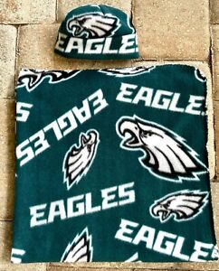 Philadelphia Eagles Newborn Infant Baby Receiving Blanket & Hat Gift Set 0-3 mo