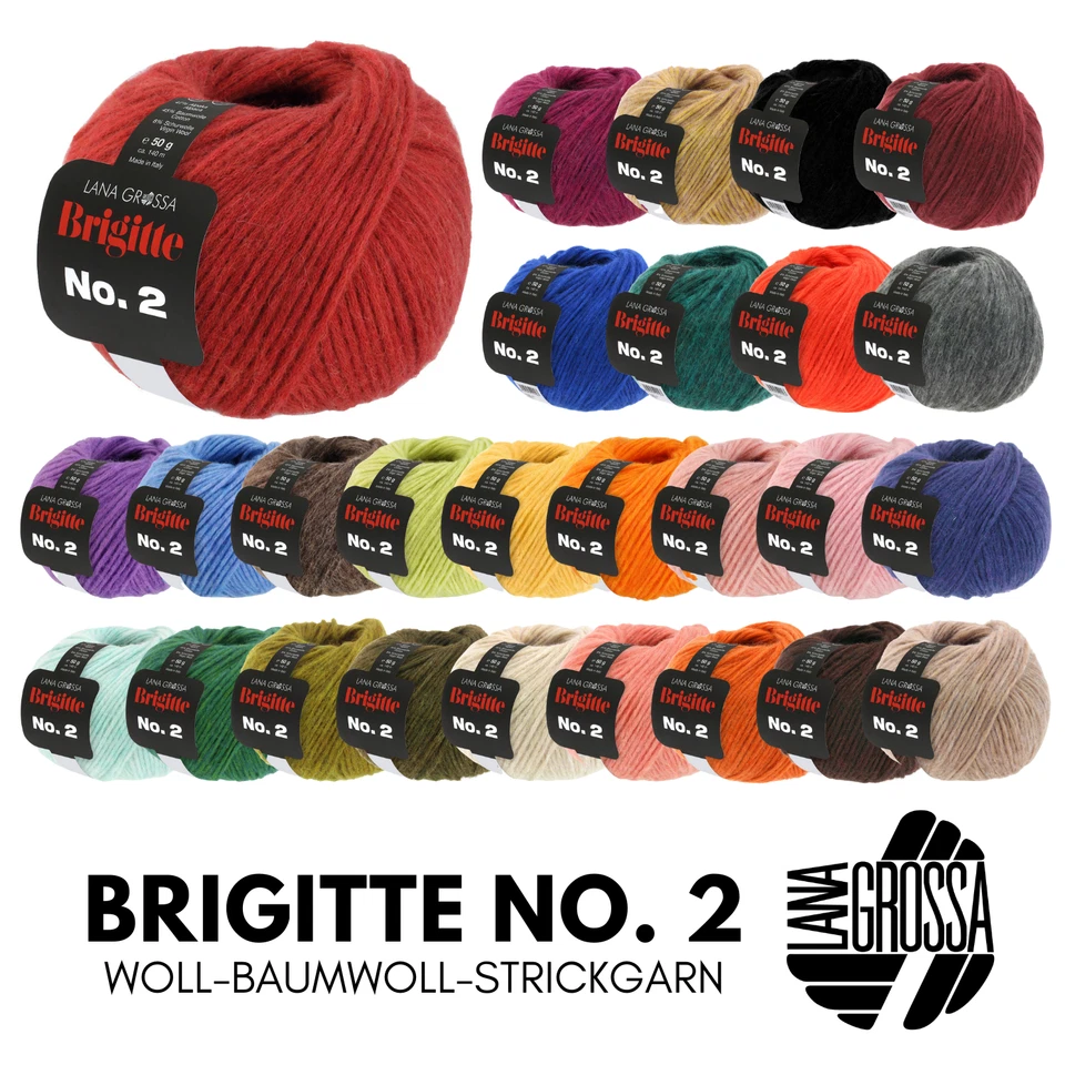Lana Grossa BRIGITTE No. 2 Mischung aus Schurwolle, Baumwolle und Alpaka 50 g - Bild 1 von 4
