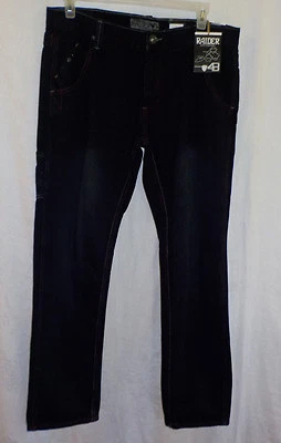 Raider Jean Company Nuevo con Etiquetas Negro Carga Bolsillo Bota Corte Embellecido 100% Algodón $48  Foto 1 de 4