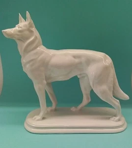 Fraureuth Porzellan figur "Deutscher Schäferhund" 28cm - Picture 1 of 11
