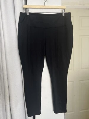 APT. 9 Leggings gruesos negros elásticos con control de barriga Petite XL/PXL para mujer Foto 1 de 4