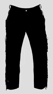 Pantaloni uomo western wear cowboy pelle di bufalo scamosciata pelle di bufalo frange P5 - Foto 1 di 3