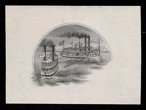 Geo. W Wylly Steamship intaglio vignette proof on india paper 1882 Chattahoochee - Picture 1 of 3