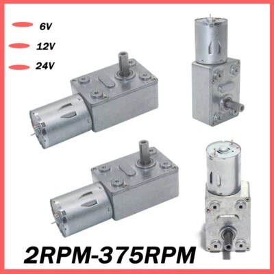 Schneckengetriebe Motor 370 (DC 6V 12V, 24V) 2RPM - 375RPM Getriebemotor - Bild 1 von 4